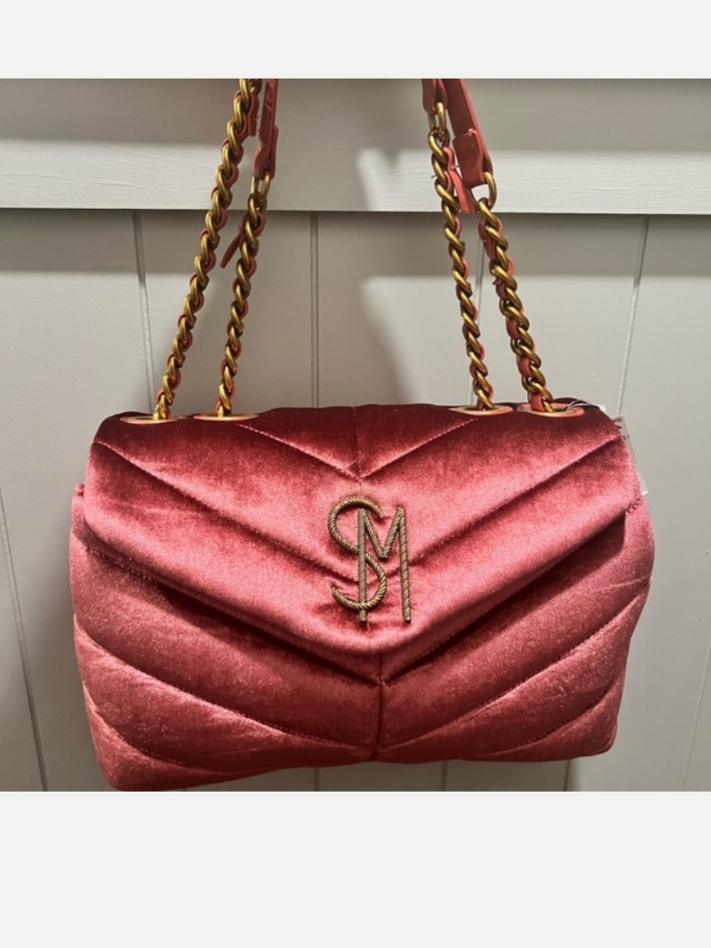Steve Madden BColeman Velvet Purse In Color "Rust"